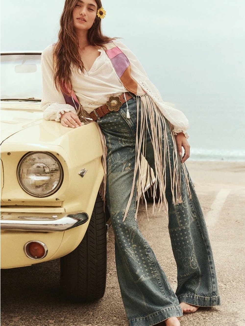 Spell Road Trip Denim Jean Bandana Small - Picture 12 of 13
